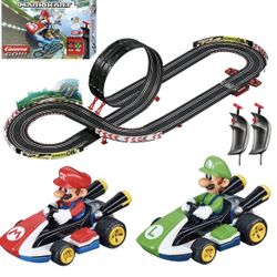 Carrera GO Electric Powered Slot Car Racing Kids Toy Race Track Set 1:43 Scale, Mario Kart