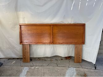Oak Queen Wood Headboard