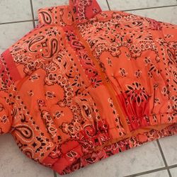 ORANGE BOMBER JACKET