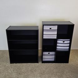 Bookshelf & 6-Cube Storage Organizer with Bins