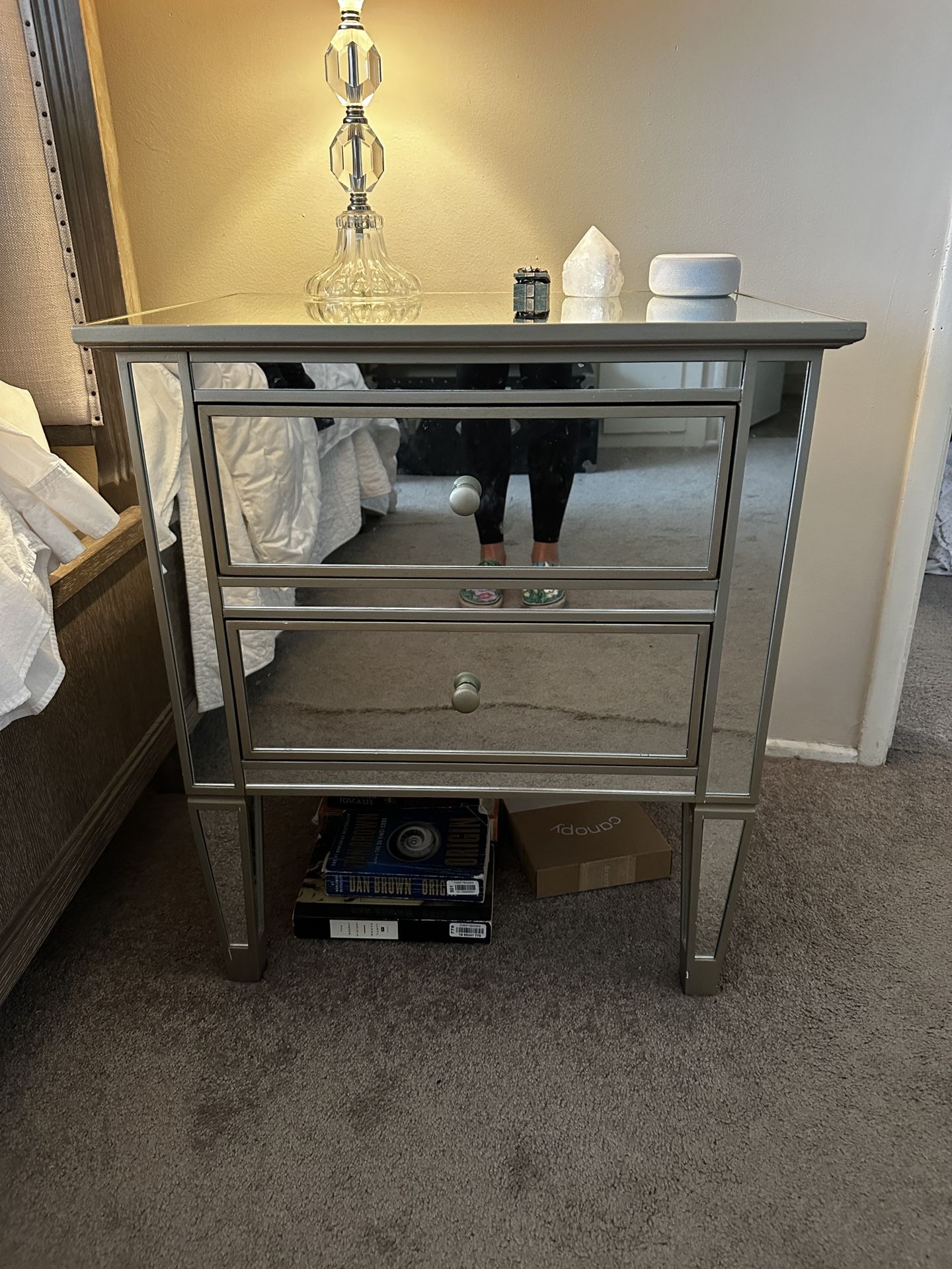 Pottery barn Mirrored Bedside Table