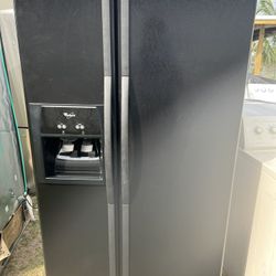 Black Side By Side Refrigerator 