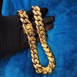 Miami Cuban Link Gold Plated 20mm Heavy Chain 