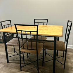 Dining Table Set with 4 Chairs