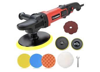 AOBEN 6/7 inch Buffer Polisher,Rotary Car Buffer,1600W Car Polisher Waxer Kit with 6 Variable Speed 1000-3500RPM & 4 Polishing Pads,Detachable Handle 