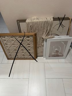 Boho Home decor. Frames. Pillows. Wall decor.