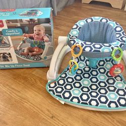 Fisher-Price Portable Baby Chair Sit-Me-Up Floor Seat Washable Seat Pad