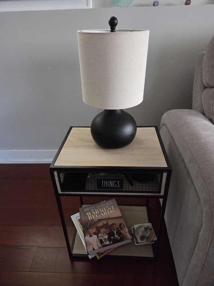 End Table And Lamp