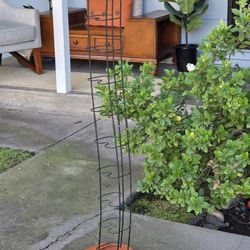 Vintage Metal & Wood CD Display Tower