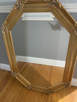 Vintage Large Gold Framed Mirror
