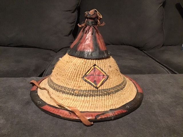 FULINI handmade straw and leather hat from africa