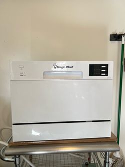 Magic Chef Countertop Dishwasher with chrome kitchen table