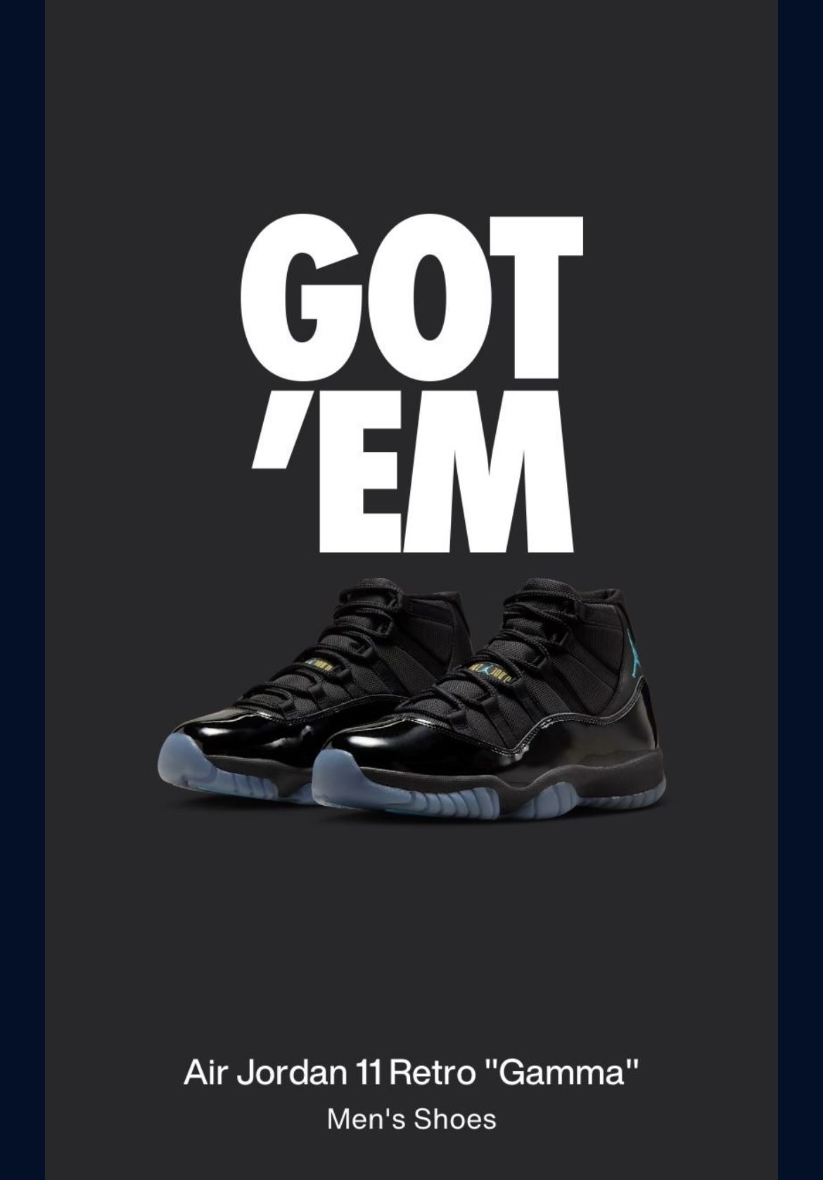 Air Jordan Retro Gamma 11’s 11s Size 11 Men $350