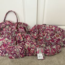 Vera Bradley Paisley meets plaid travel bags with accessories