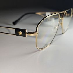 Versace VE1(contact info removed) Shiny Gold Men's 57mm Eyeglasses Frames