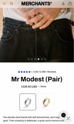 Merchant Modest 2 Silver Bands