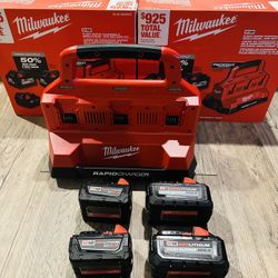 Milwaukee Rapid Charger With Batteries
