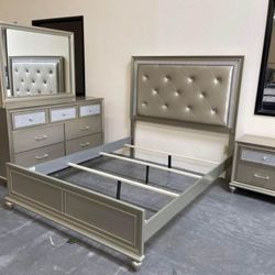 Lila Champagne Panel Bedroom Set 📌İn Stock,  Fast Delivery 