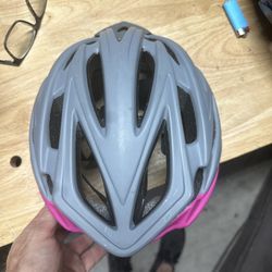 Large pink woman’s bicycle helmet