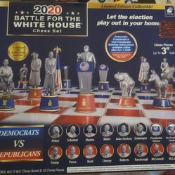 2020 Battle For The White House Chess Set