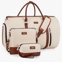 Open Box Convertible Garment Duffel Bag for Travel - Carry On Garment Bags With Toiletry Bag Large Weekender Bag for Men Women 2 in 1 Hanging Suitcase