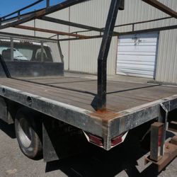 12' Flat Bed with Rack Utility Contractor Flatbed #8965