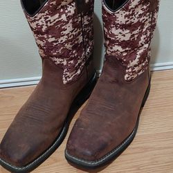 Size Mens 7 D Old West Boys' Camo Western Boot Broad Square Toe - Wb1006y

