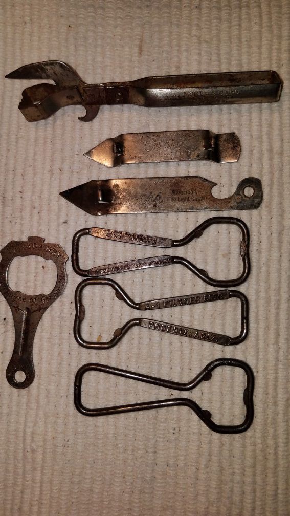 7 Vintage bottle/can openers