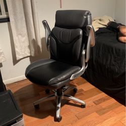 Lorell® Wellness by Design® Ergonomic Bonded Leather Executive Chair
