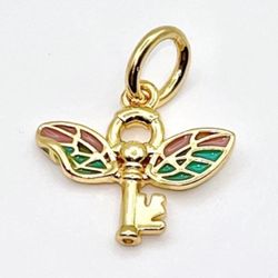 Pandora x Harry Potter Winged Key Pendant Charm Gold-Plated Enamel