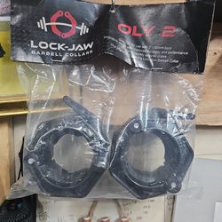 Brand lockjaw collars 2inch barbells brand new