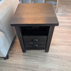 Two Wood End Tables