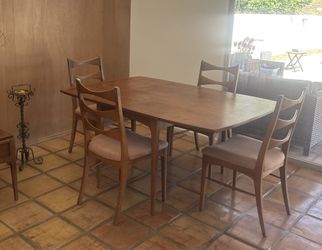 Lane Rhythm Drop Leaf Dining Table/ 5 Chairs Mid Century Modern