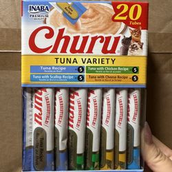Inaba Churu Tuna Variety, 20 Tubes, New