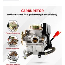 GY6 50cc Carburetor Compatible with 49CC 4-Stroke Scooter ATV Go Karts Quads Moped Carburetor 50CC PD18J Engine 139QMB Carb with Intake Manifold