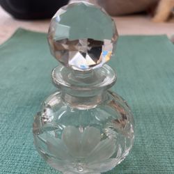Vintage American Cut Glass Crystal Perfume Bottle