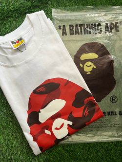 Red and white bape camo