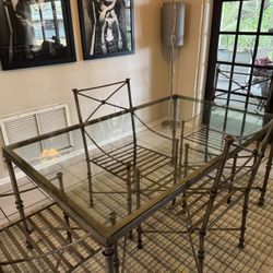 Kitchen Glass Table With 4 Chairs 