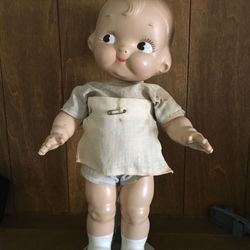 Vintage Kewpie-Style Hard Plastic Doll in