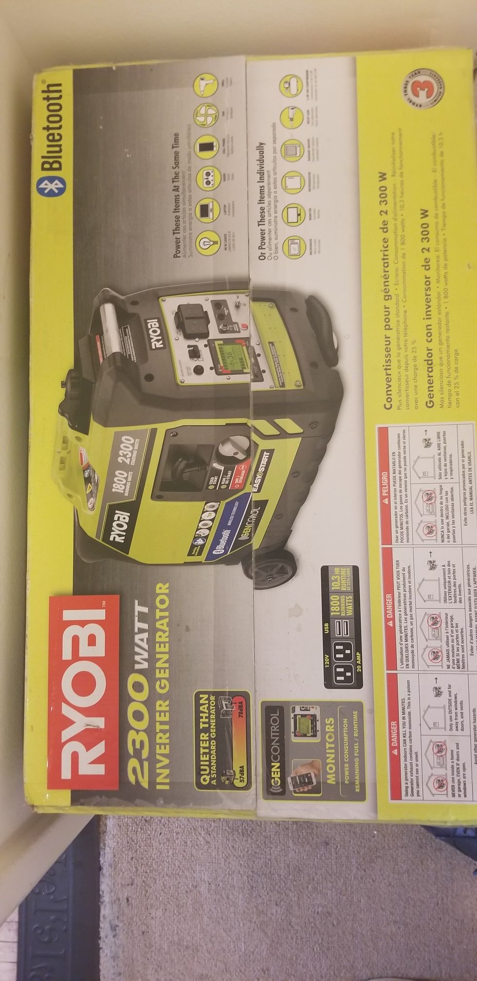 RYOBI 2300 WATT GENERATOR