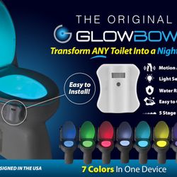 As Seen On TV The Original GlowBowl Motion-Activated Toilet Nightlight NEW!! NIB