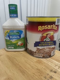 7 Pounds Vegetarian Refried Beans. 36oz Hidden Valley Ranch