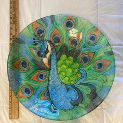 Large Peacock Plate