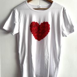 Rose Petal Heart Shirt, Large 