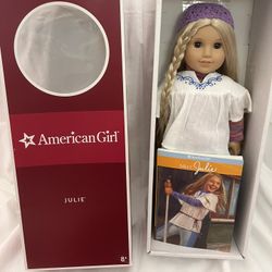 American Girl Doll Julie & Book In Box- Original Outfit From 2007