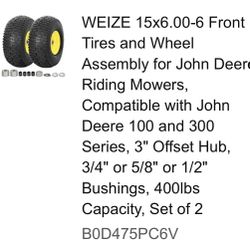 John Deer Lawn Mower Tires 15.6 New