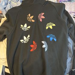 Rainbow Adidas Hoodie-Size (XS)