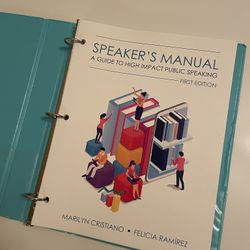 Speaker’s Manual 1st Ed – Public Speaking Guide by Cristiano & Ramirez (Like New!)