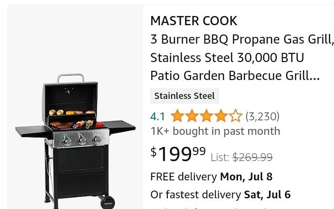 3 BURNER GRILL
