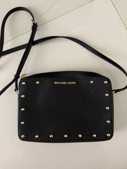 Vintage Michael Kors Crossbody Bag - Black & Gold Detailing